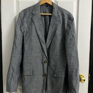 J. CREW // Blue Gray Linen Blend Blazer // Size 40R